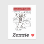 柔術おもしろい提出テクニックの解剖学 シール (シート)