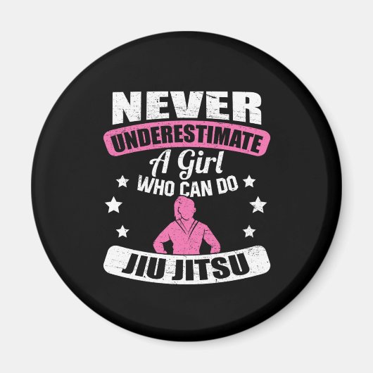 柔術ができる女の子を決して過小評価しない マグネット (正面)