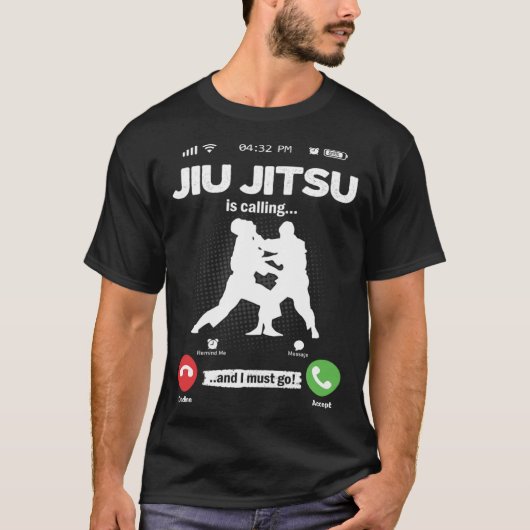 柔術が呼んでいる 行かねば MMAファイター 趣味 J Tシャツ (正面)