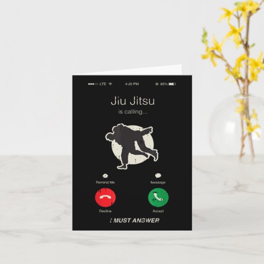 柔術が格闘技をクールにするという MMA ファイター カード (黄色い花)