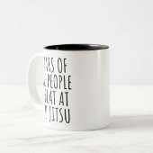 柔術で私がビートする人々の涙おもしろい ツートーンマグカップ (正面左)