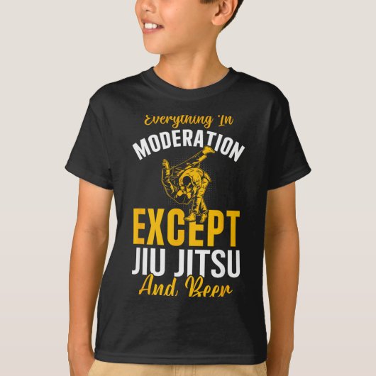 柔術とビールを除く全てはほどほどに Tシャツ (正面)