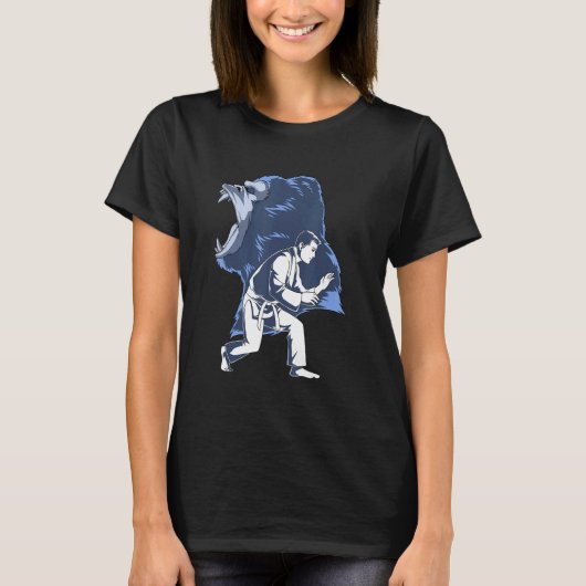 柔術と強打ゴリラ Tシャツ (正面)
