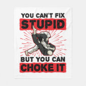 柔術の実愚かな修正はできないが、それを窒息させることができる フリースブランケット (正面)