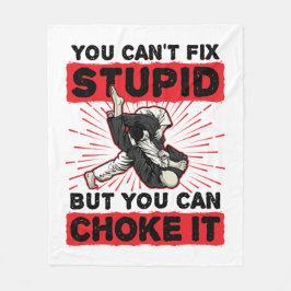 柔術の実愚かな修正はできないが、それを窒息させることができる フリースブランケット