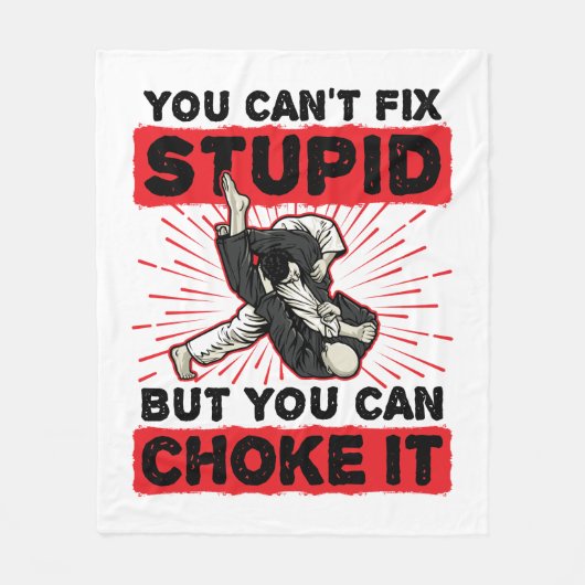 柔術の実愚かな修正はできないが、それを窒息させることができる フリースブランケット (正面)