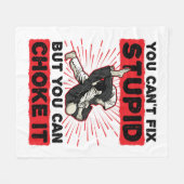 柔術の実愚かな修正はできないが、それを窒息させることができる フリースブランケット (正面(横))