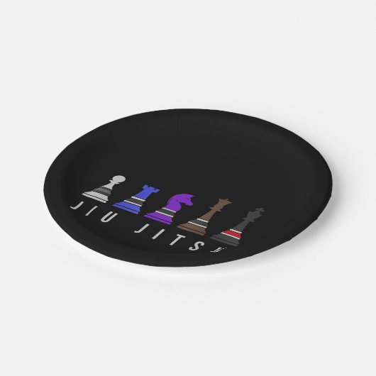 柔術の実訓練チェス、ギフトbjj文字。 ペーパープレート (アングル)