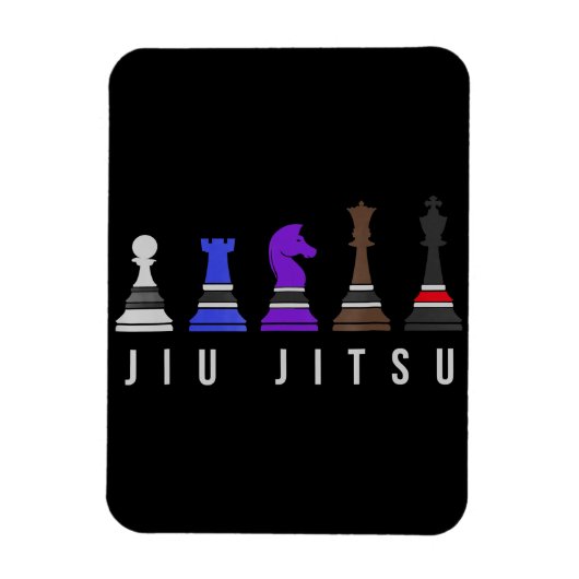 柔術の実訓練チェス、ギフトbjj文字。 マグネット (縦)