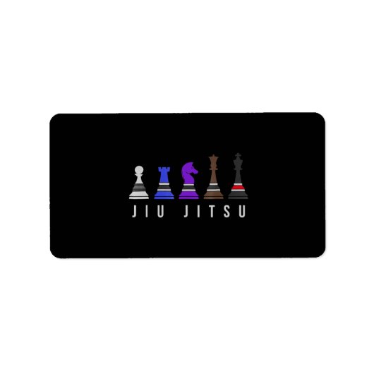 柔術の実訓練チェス、ギフトbjj文字。 ラベル (正面)