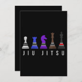 柔術の実訓練チェス、ギフトbjj文字。 招待状 (正面/裏面)