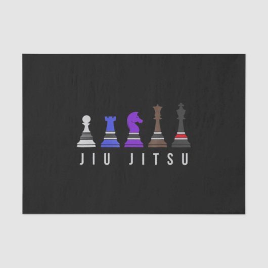 柔術の実訓練チェス、ギフトbjj文字。 薄葉紙 (正面)