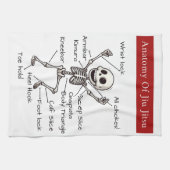 柔術の解剖学BJJスケルトン提出ガイド キッチンタオル (横)