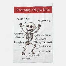 柔術の解剖学BJJスケルトン提出ガイド キッチンタオル