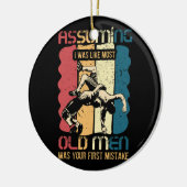 柔術は私が最も古い男性だったように仮定してあなただった セラミックオーナメント (左)