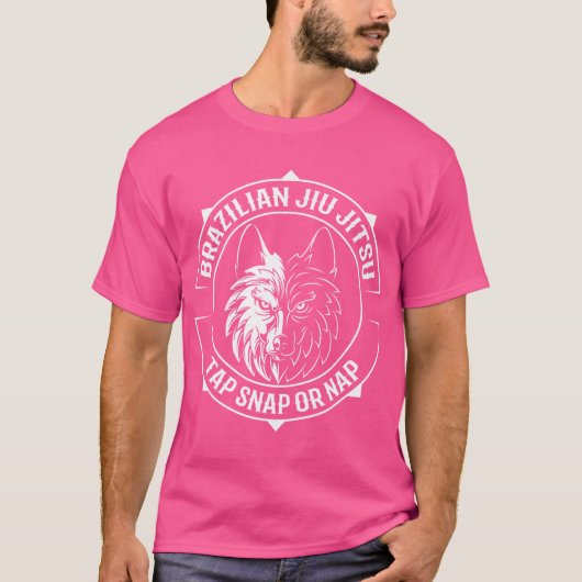 柔術ウルフ – ブラジル柔術とBjj Tシャツ (正面)