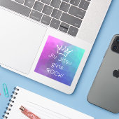 柔術ガールズロック!3x3独身のインチステッカー シール (ノートパソコンとiPhone)