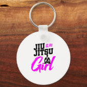 柔術ガールブラジル武術アーツウィメンギフト キーホルダー (正面)