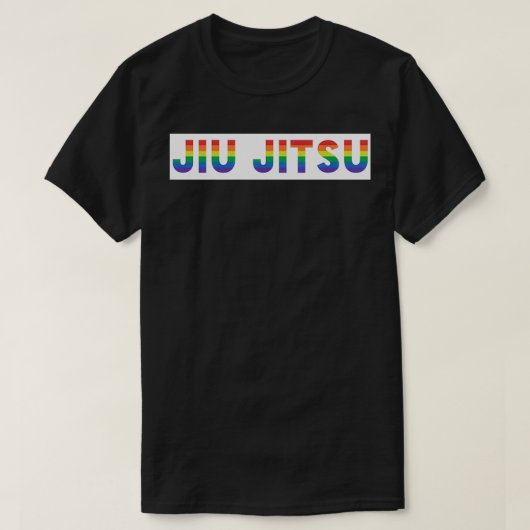 柔術ゲイプライドレインボーLGBTQIA Tシャツ (デザイン正面)