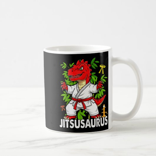 柔術サウルス 柔道 おもしろ T-Rex MMA ブラジリアン コーヒーマグカップ (右)