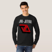 柔術ダブルグラシー三角形点々のあるmma Bjj Tシャツ (正面フル)
