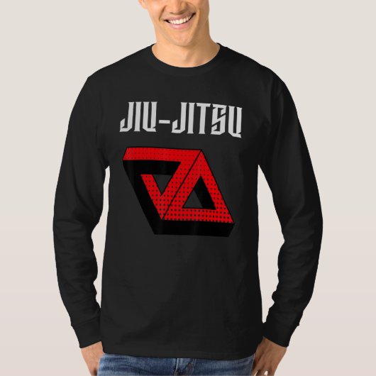 柔術ダブルグラシー三角形点々のあるmma Bjj Tシャツ (正面)