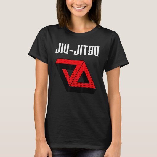柔術ダブルグラシー三角形点々のあるmma Bjj Tシャツ (正面)