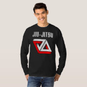 柔術ダブルグラシー三角形Bjj mmaムアイT Tシャツ (正面フル)
