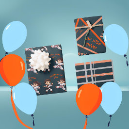 柔術チャンプ誕生日ラッピング紙セット3 ラッピングペーパーシート