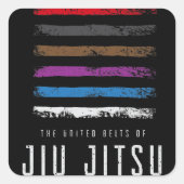 柔術デザイン統一されたと柔術のベルト スクエアシール (正面)