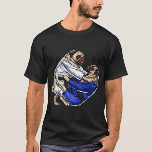 柔術パグ Tシャツ (正面)