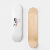 柔術パパカスタム写真と手書き文字 スケートボード (正面)