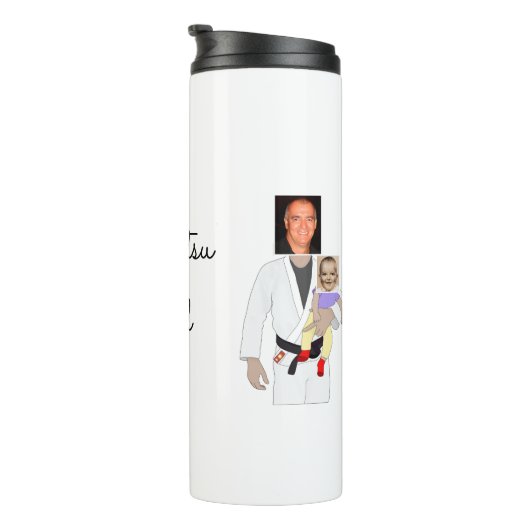 柔術パパカスタム写真と手書き文字 タンブラー (回転右)