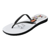 柔術パパカスタム写真と手書き文字 ビーチサンダル (アングル)