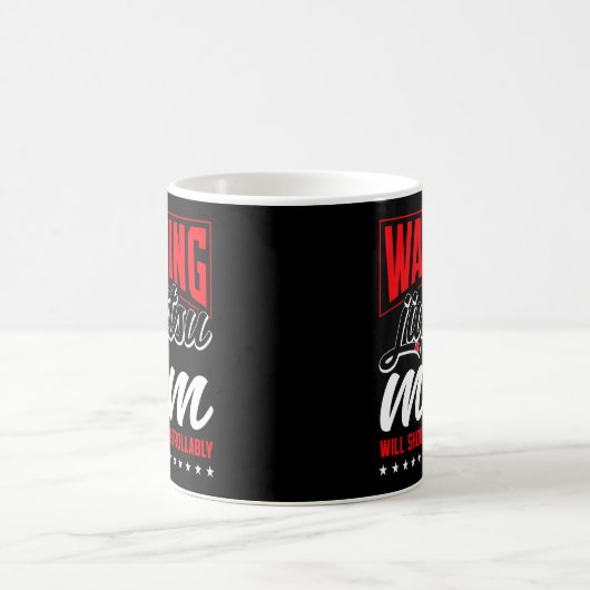 柔術ビジ警告の柔術ママが叫ぶ コーヒーマグカップ (中央)