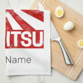 柔術ファイター日本のヴィンテージ武術芸術 キッチンタオル (四つ折り)