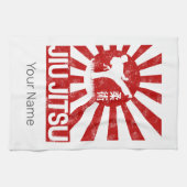 柔術ファイター日本のヴィンテージ武術芸術 キッチンタオル (横)