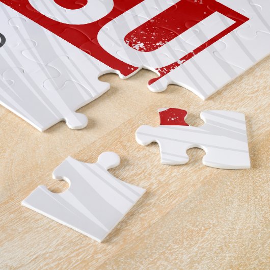 柔術ファイター日本のヴィンテージ武術芸術 ジグソーパズル (側面)