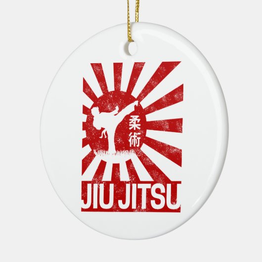 柔術ファイター日本のヴィンテージ武術芸術 セラミックオーナメント (左)