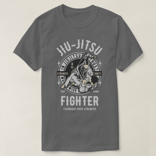 柔術ファイターmma空手武術芸術 tシャツ (デザイン正面)