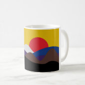 柔術ベルトの色ミニマル太陽 コーヒーマグカップ (正面右)