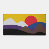 柔術ベルトの色ミニマル太陽 デスクマット (正面)