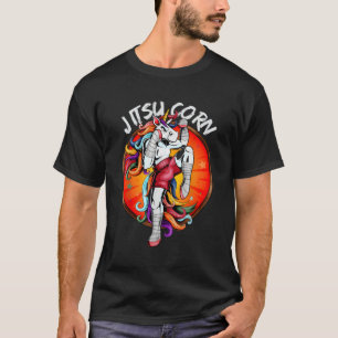 柔術ユニコーンブラジルの自己防衛ジツコーン Tシャツ