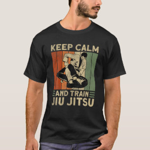 柔術レトロ保ヴィンテージCalm And Train柔術 Tシャツ