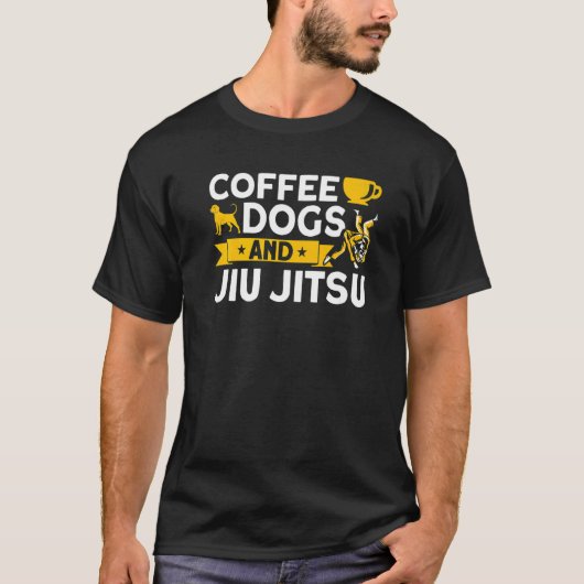 柔術ヴィンテージコーヒー犬柔術 Tシャツ (正面)