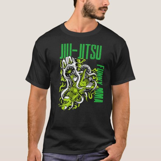 柔術宇宙モンスターロケット船グラップルmma Fi Tシャツ (正面)