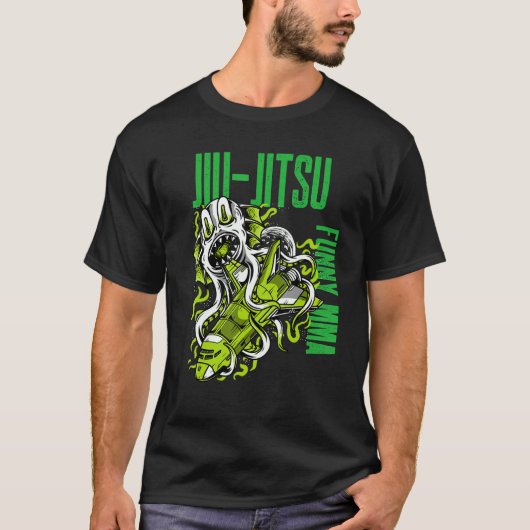 柔術宇宙モンスター、ロケット船、グラップル、mma tシャツ (正面)
