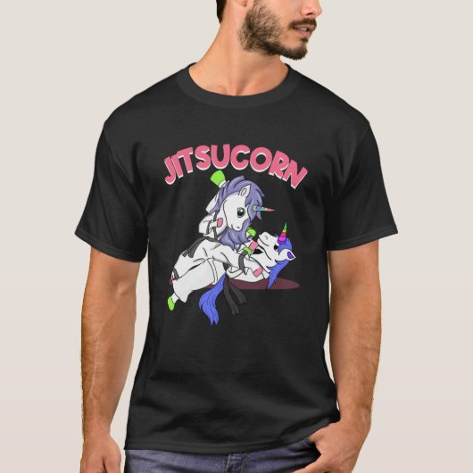 柔術実可愛いユニコーン自己防衛 Tシャツ (正面)