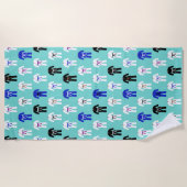 柔術柔術BJJ パーソナライズされた ビーチタオル (正面)