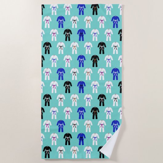 柔術柔術BJJ パーソナライズされた ビーチタオル (正面)